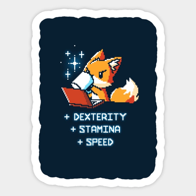 Cute Funny Gaming Chemistry Fox animal lover Sarcastic Funny Quote Artwork Sticker by LazyMice